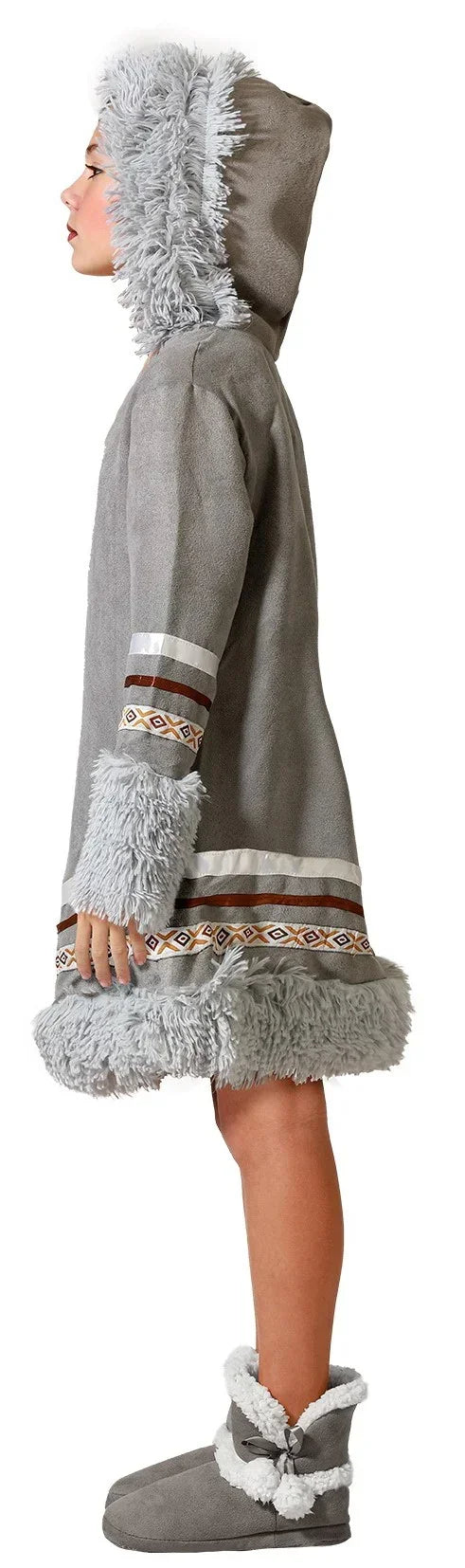 Disfraz de Esquimal Gris para Niña Esquimales Infantiles Atosa